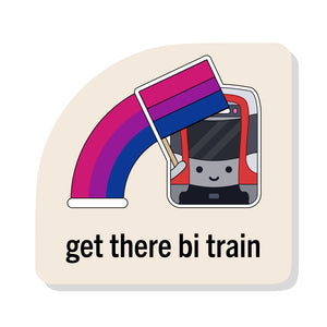 Get There Bi Train Sticker: Muni Metro