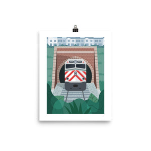 Caltrain Tunnel Print