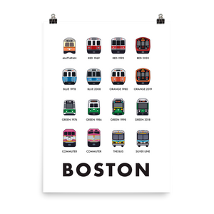 Boston Transit Fleet 18x24 Print