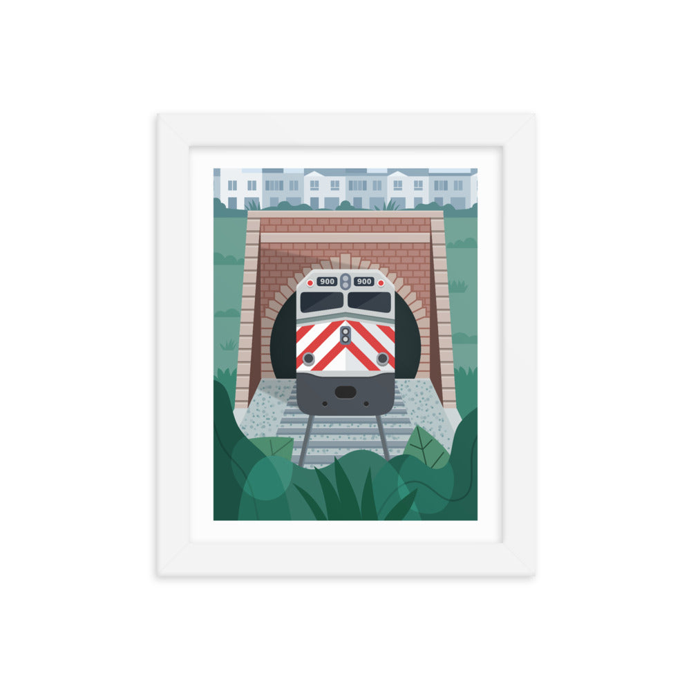 Caltrain Tunnel Print (Framed)