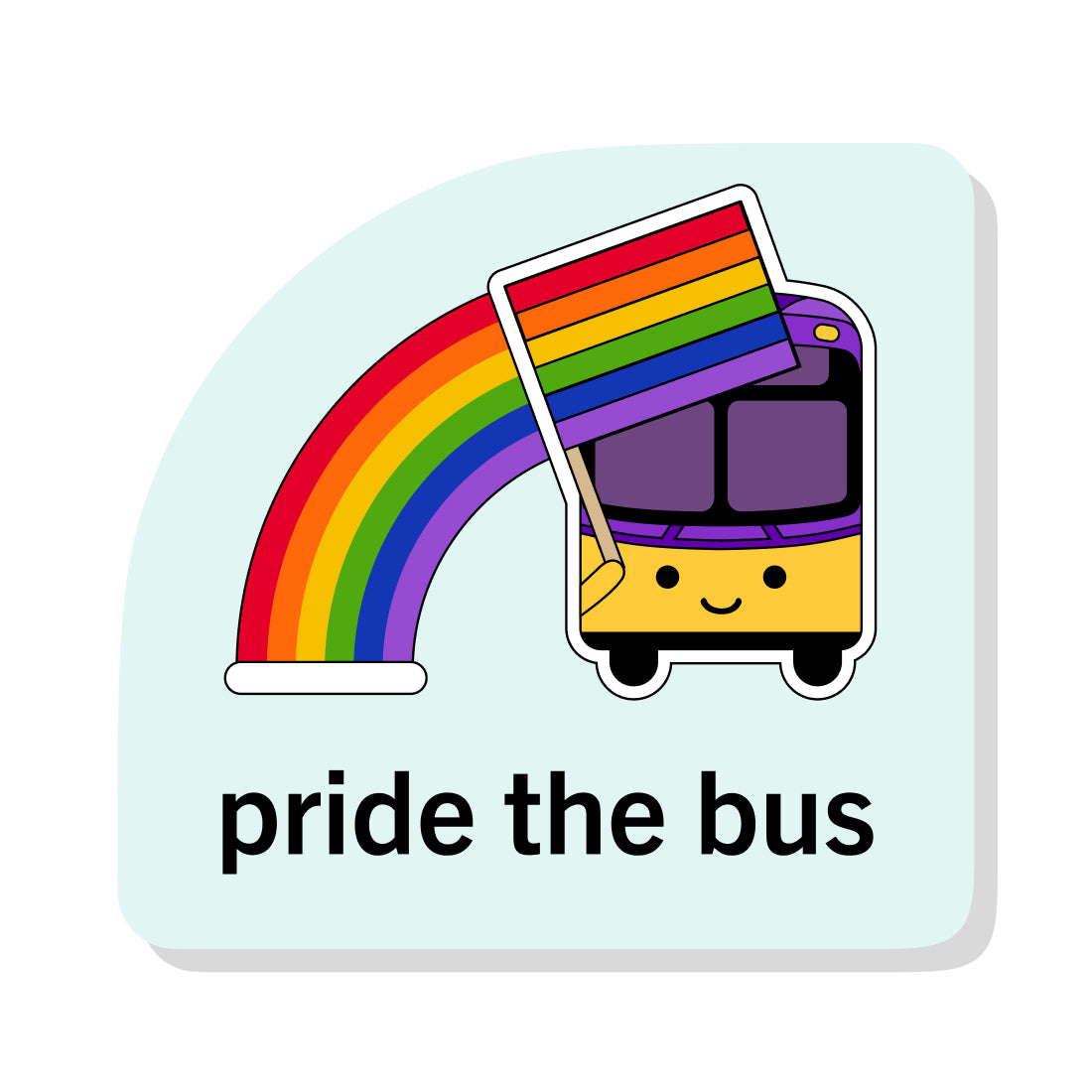 Pride the Bus Sticker: Seattle