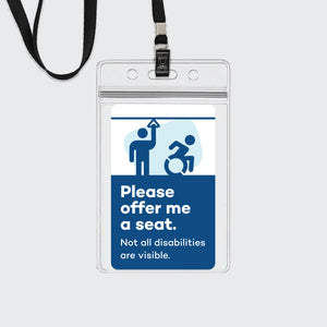 Lanyard + Sticker: "Please Offer Me a Seat"