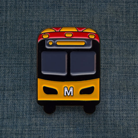 Seattle Red/Orange Bus Pin