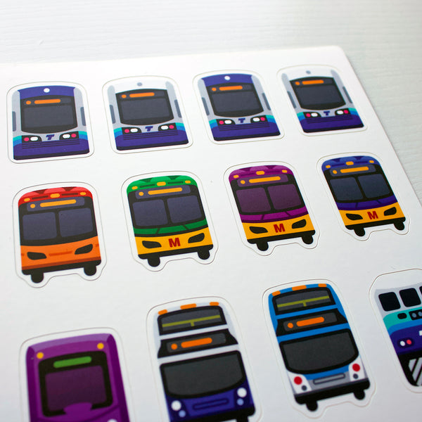 Sticker Sheet: Seattle Transit