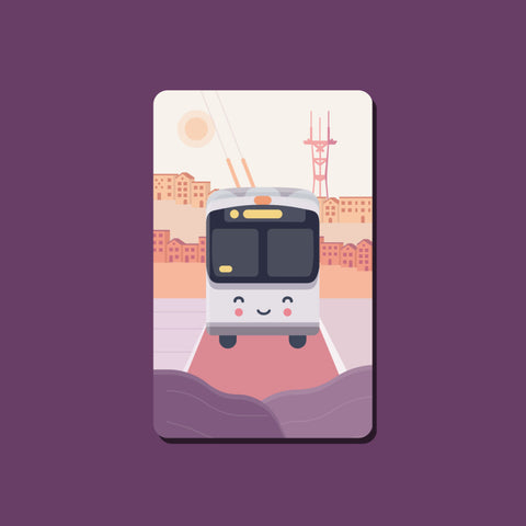 Happy Bus Transit Card Sticker