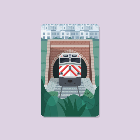 Caltrain Transit Card Sticker