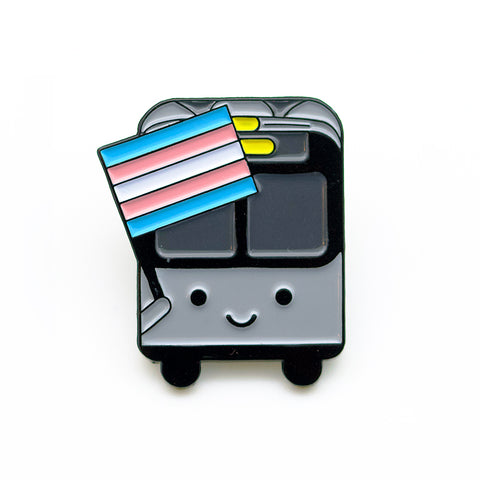 Bus with Trans Flag Pin